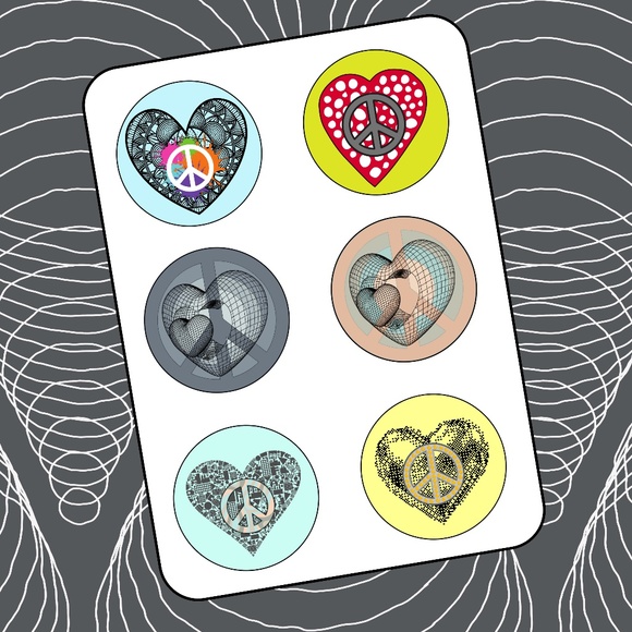 Heart Translucent Stickers ( Not 100% Transparent ) ( 27 Stickers ) - Picture 7 of 8